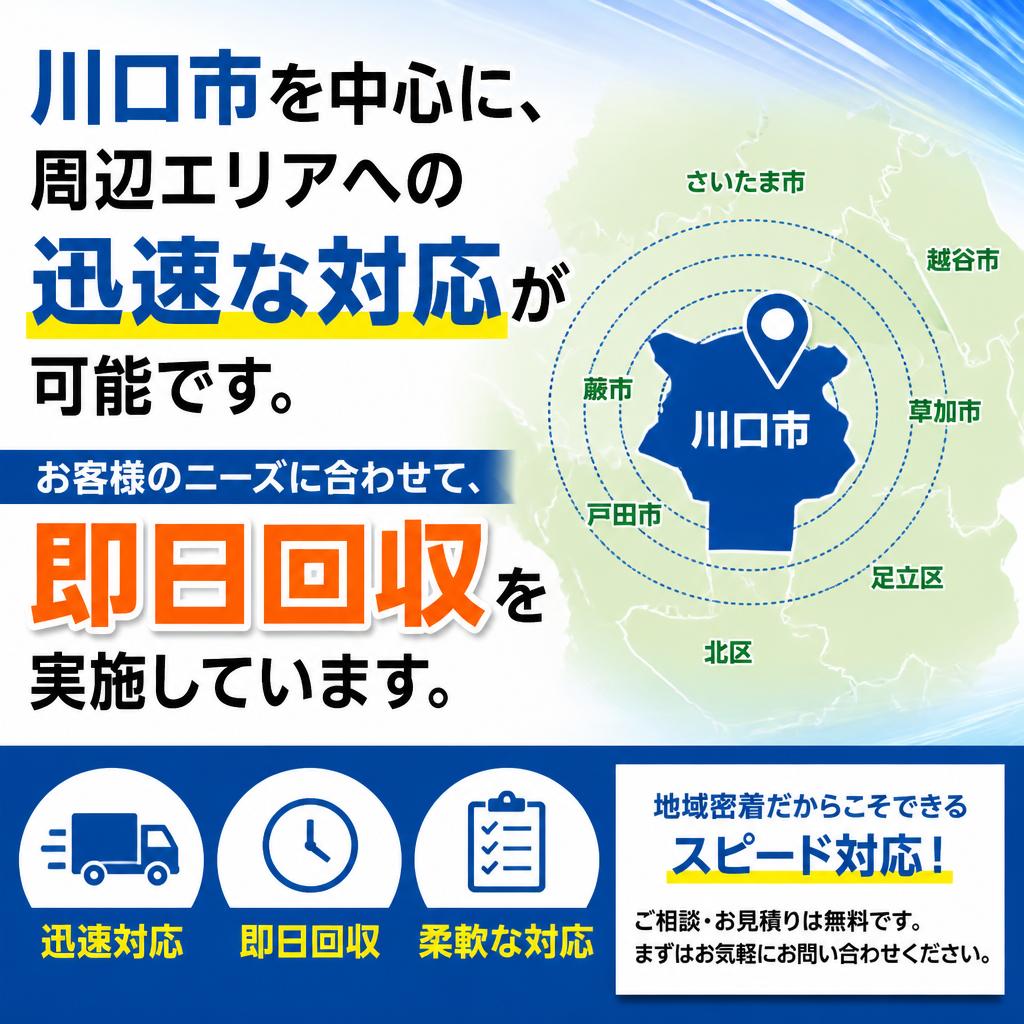 川口市エリアに特化したダイレクトな対応
