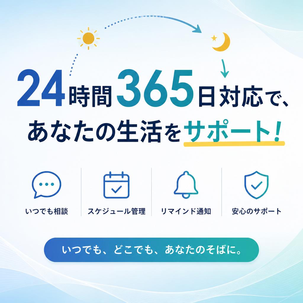 24時間365日対応で、あなたの生活をサポート！