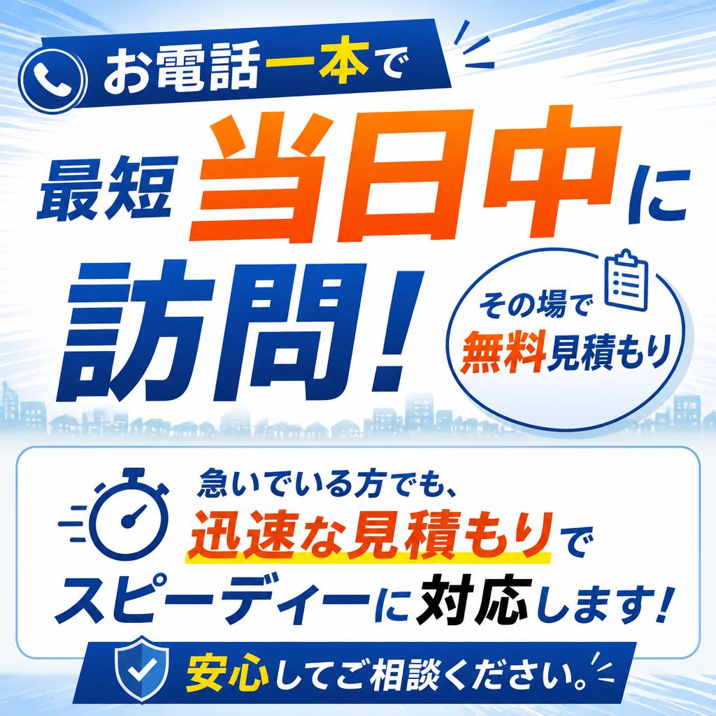 即日見積もりでスピーディーな対応
